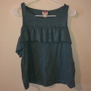 blue tank/off shoulder